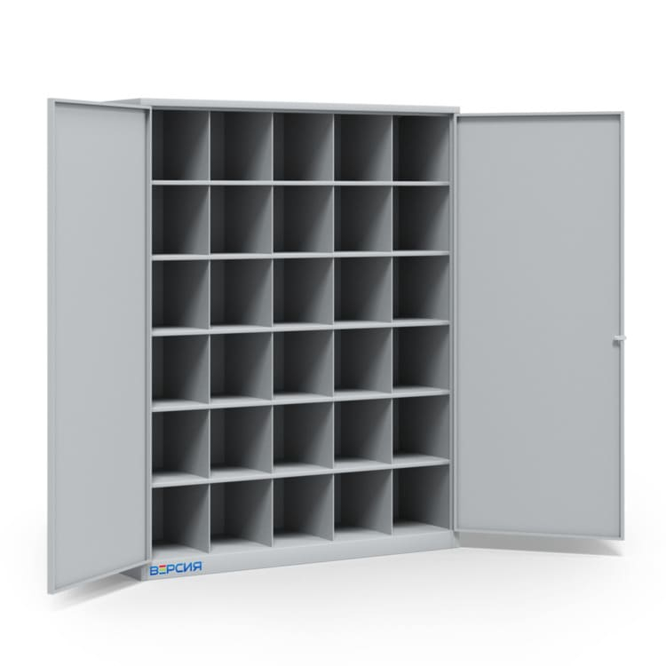 Металлический шкаф для 30 противогазов ХПГ-30, с двумя дверьми Металлический шкаф для 30 противогазов ХПГ-30, с двумя дверьми