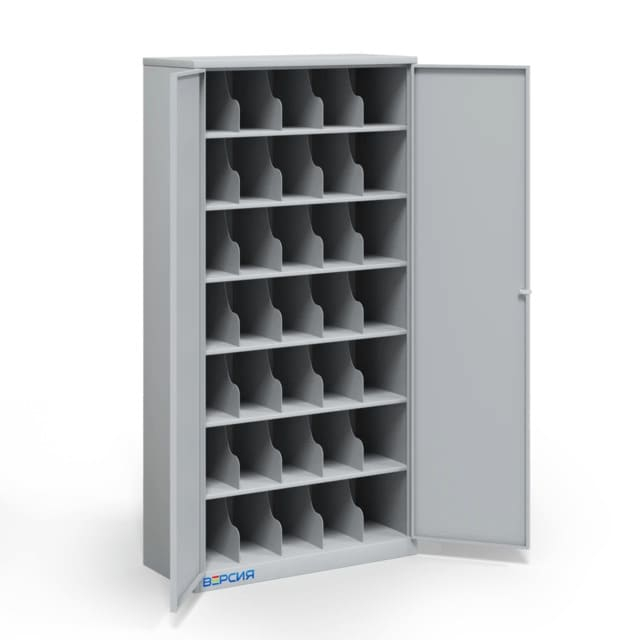 Металлический шкаф для 35 противогазов ХПГ-35, с дверьми Металлический шкаф для 35 противогазов ХПГ-35, с дверьми