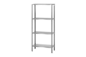 Стеллаж полочный СПЛн - 800x600x2000 Norma Inox (полка сплошная 4 шт.)