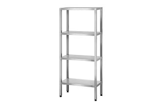 Стеллаж полочный СПЛп - 1200x600x2000 Profi Inox (полка сплошная 4 шт.)