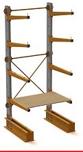 Консольный стеллаж 3000х1500х1000, 4 яруса по 400 кг