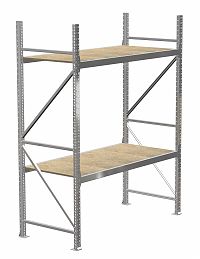 Стеллаж MS Pro 2500х1200х400, 2 яруса, ДСП