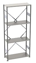 Стеллаж S90 2295х1280х600, 4 полки, осн. секция