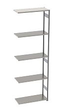 Стеллаж S90 3030х1280х500, 5 полок, доп. секция