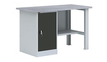 Верстак однотумбовый (с тумбой) - ВП 2/1.2 (Графит)