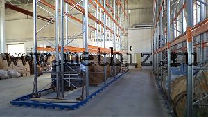 Паллетные стеллажи с защитным рельсом