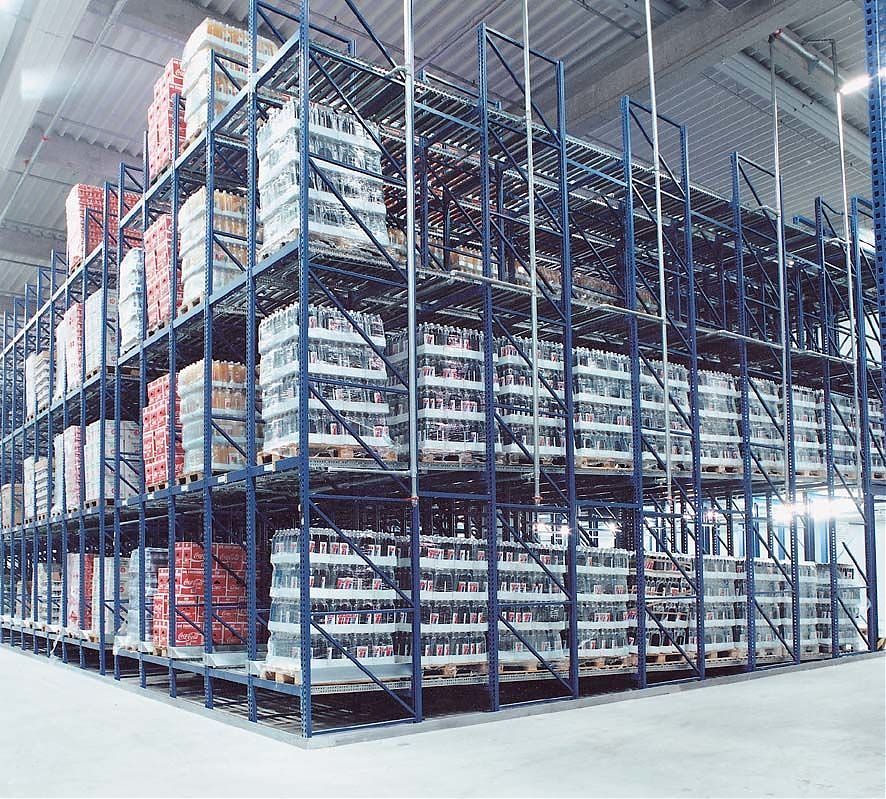 Фото гравитационных паллетных стеллажей Фото гравитационных паллетных стеллажей