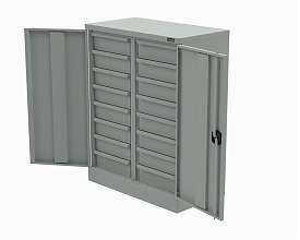 Шкаф для хранения комплектующих 1060x820x450 мм ESD (RAL7035)