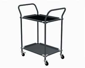 Транспортная тележка с 2мя полками 470х990х840 ESD (RAL7012)