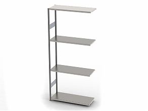 Стеллаж S90 2295х1000х300, 4 полки, доп. секция