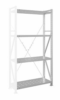 Стеллаж MS U 300x70x40/4 (Нагрузка на полку 300, перфорированная) ДС