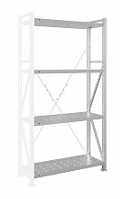 Стеллаж MS U 250x70x50/4 (Нагрузка на полку 200, перфорированная) ДС