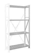 Стеллаж MS U 250x120x90/4 (Нагрузка на полку 300, перфорированная) ДС
