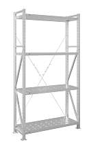Стеллаж MS U 300x120x60/4 (Нагрузка на полку 180, перфорированная)