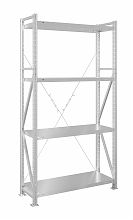 Стеллаж MS U 250x70x100/4 (Нагрузка на полку 200, сплошная)