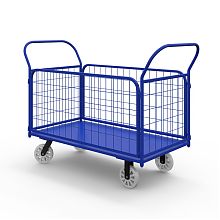 Тележка платформенная с сетчатыми бортами ТС 2 (600х900) г/п 600 кг.200 нейлон/пластик