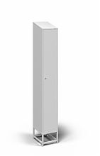 Металлический шкаф для 12 противогазов ХПГ-12/п, с дверью, наклонная крыша Металлический шкаф для 12 противогазов ХПГ-12/п, с дверью, наклонная крыша